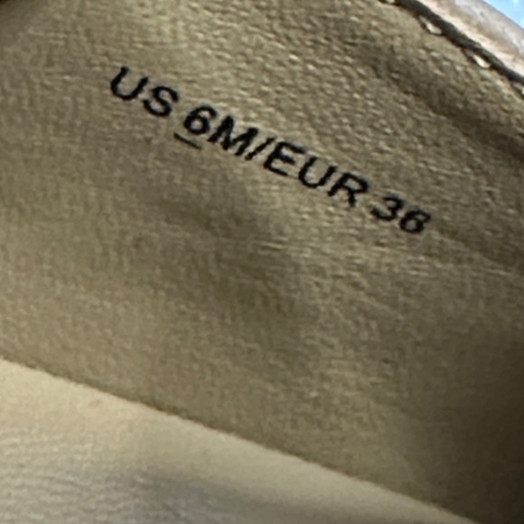 Vince Rowe tan Brown Leather Slip-On Loafers chunky platform size 6 - Picture 11 of 12